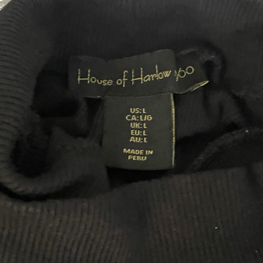 House of Harlow 1960 x Revolve Mock-Neck Sleeveless Bodysuit Ribbed Black L - Picture 7 of 12